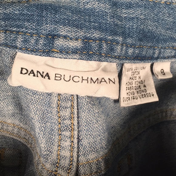Dana Buchman Blue Jeans Size 8 Hand Painted - Picture 5 of 6